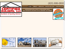 Tablet Screenshot of certifiedbuildersllc.com